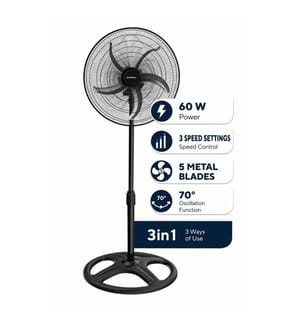 Ventilator, Schwarz, 100 % ABS