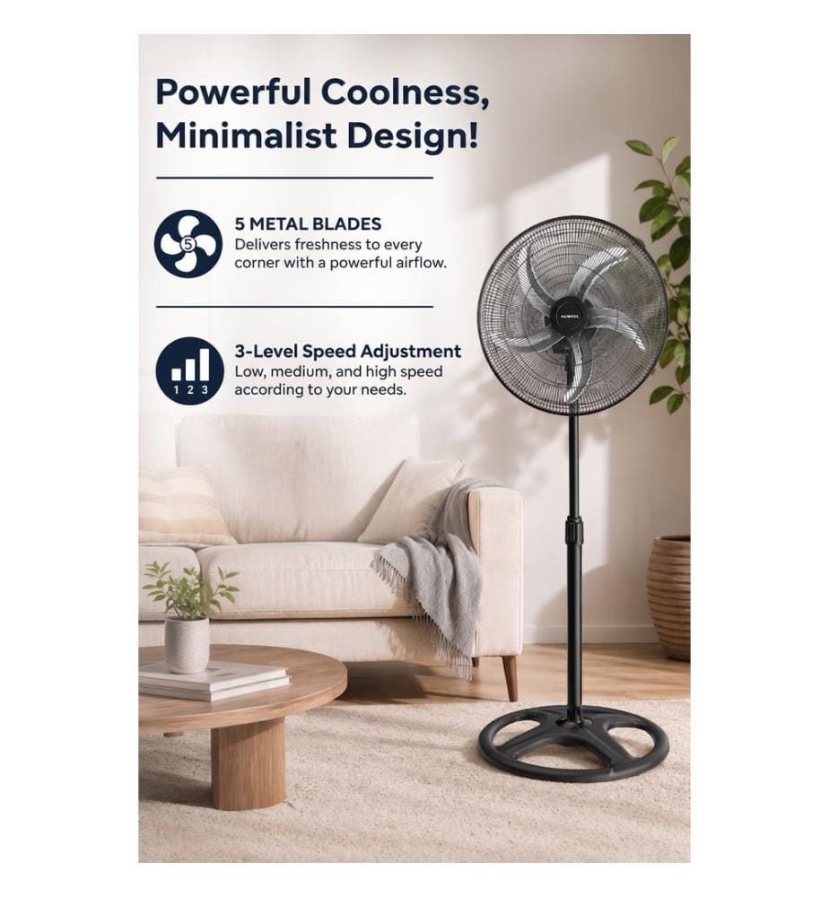 Ventilator, Schwarz, 100 % ABS