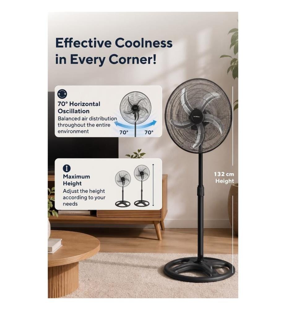 Ventilator, Schwarz, 100 % ABS