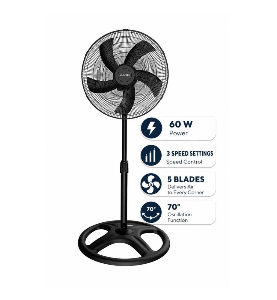 Ventilator, Schwarz, 100 % ABS
