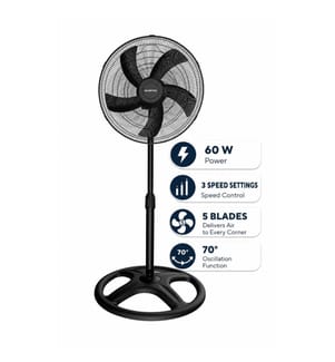 Ventilator, Schwarz, 100 % ABS