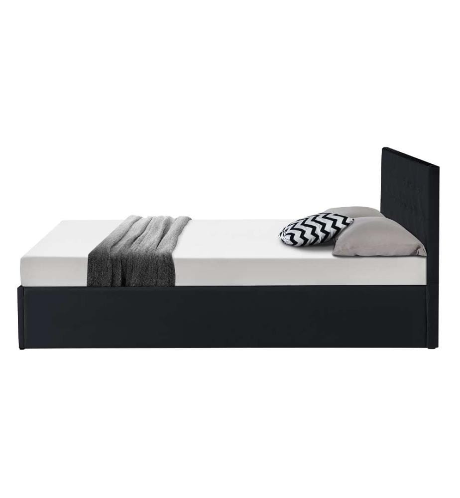 Letto Hannah con cassettone e molle 160x200cm - Nero