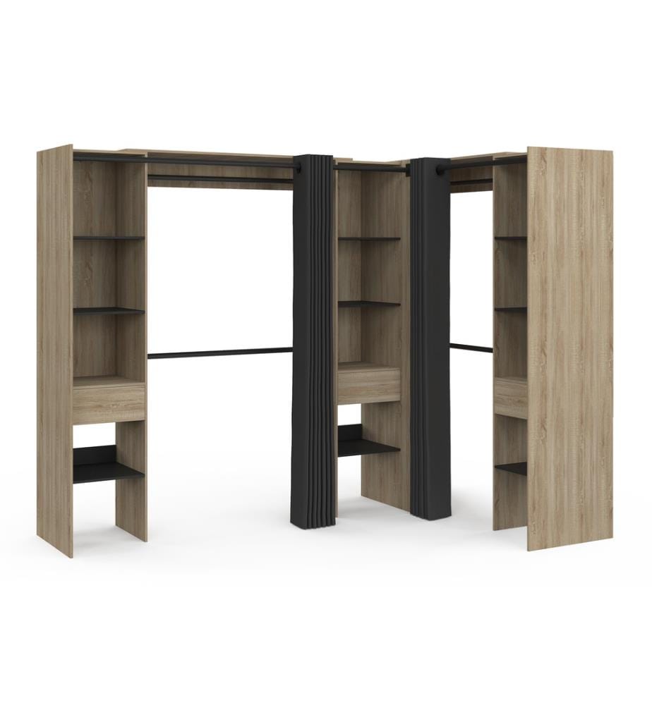 Ankleidezimmer Justine Eckschrank 230cm Holzeffekt