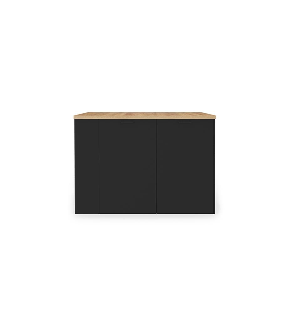 Îlot Central de Cuisine Dario 120 x 70 x 90 cm - Bois & Noir