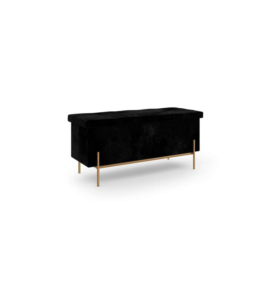 Bank Coffre Loan 100 x 37 x 45 cm - Schwarz