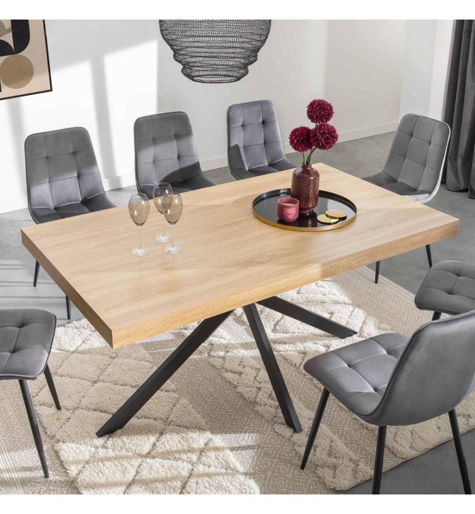 Tavolo da Pranzo Brixton 160 x 90 x 75 cm - Nero