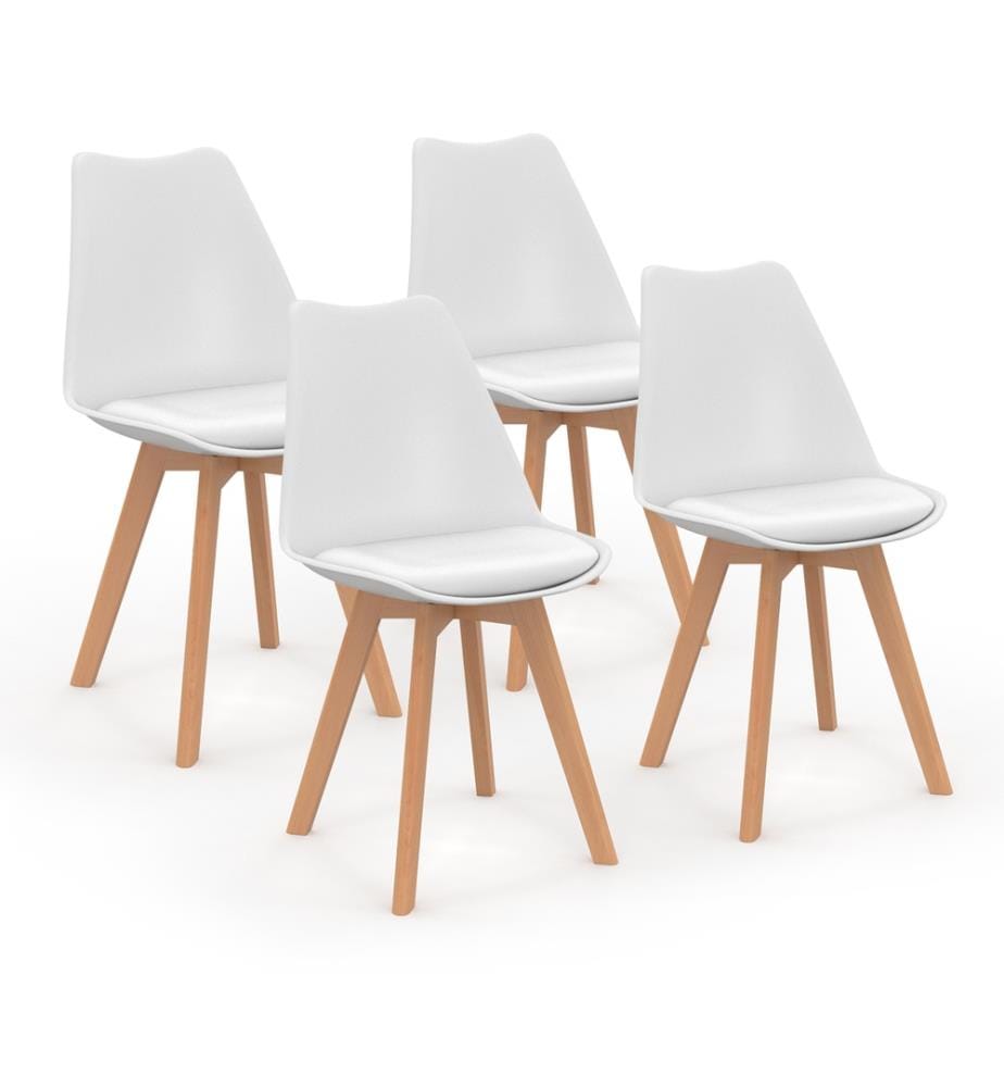 4er-Set Stühle Nordia 46 x 51 x 79.5 cm - Weiss