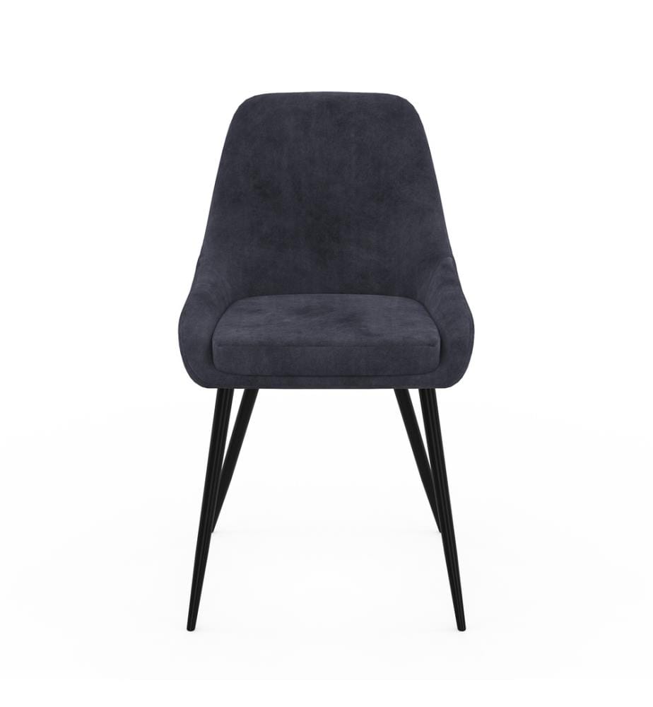 Lot de 4 Chaises Olivia assise mix de couleurs : 1x beige, 1x gris clair, 1x gris foncé et 1x rose