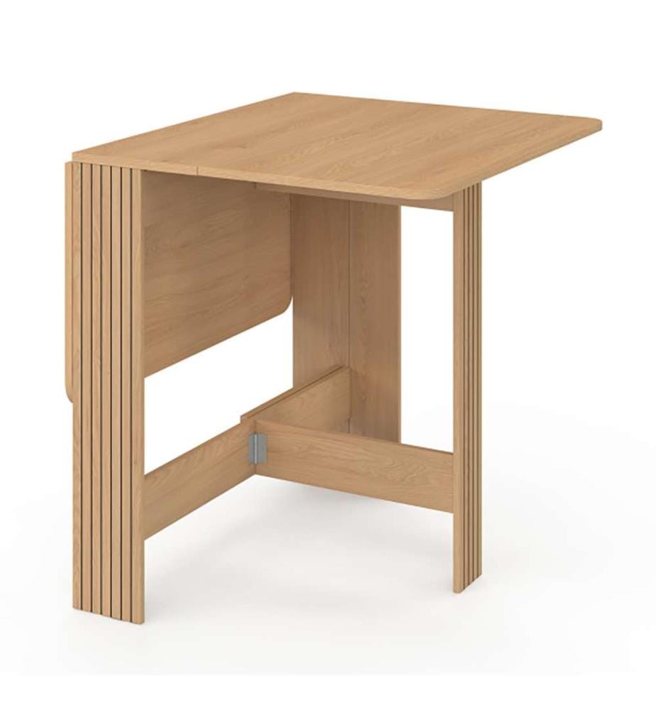 Table à manger dépliable Faustine bois et lattes 103cm