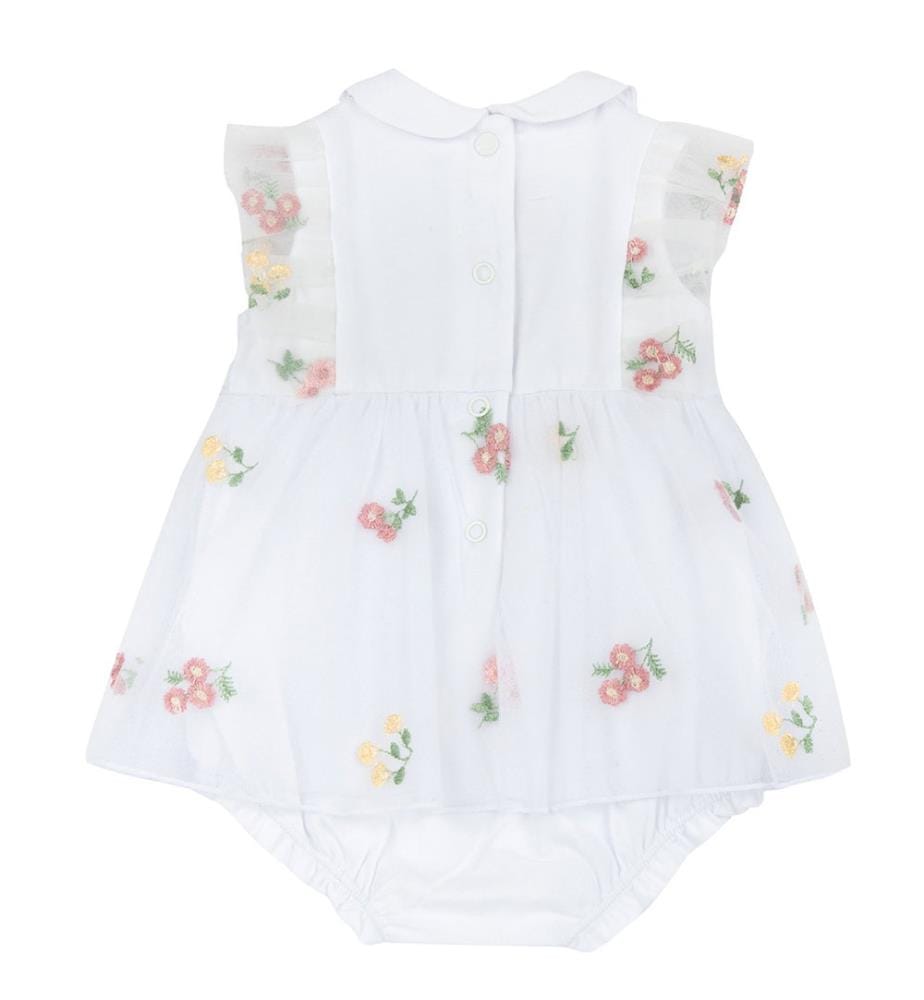 Barboteuse effet robe - Blanc
