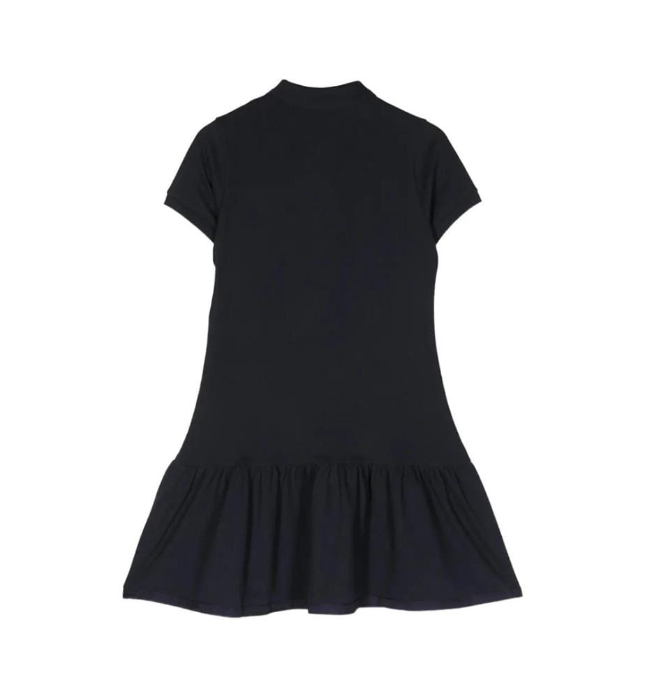 Polo dress with ruffles - Navy blue