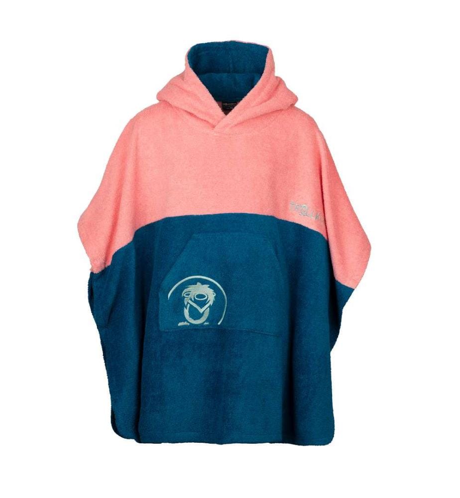 Poncho de surf Kvalvika - Peony Rose & Harbor Blue