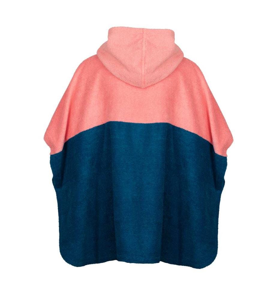 Poncho de surf Kvalvika - Peony Rose & Harbor Blue