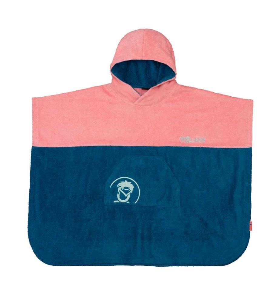 Poncho de surf Kvalvika - Peony Rose & Harbor Blue