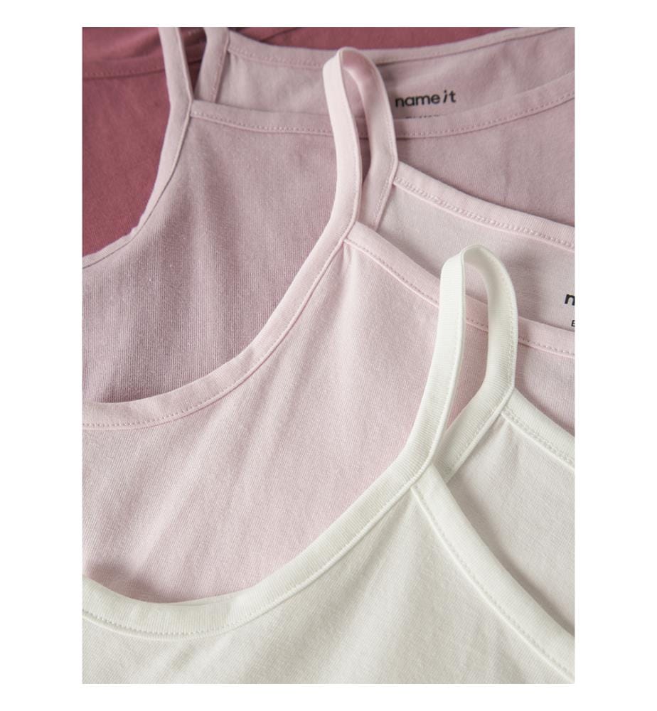 Lot de 4 Débardeurs - Rose wine avec lilas souvenir, blanc cloud dancer et rose peekaboo
