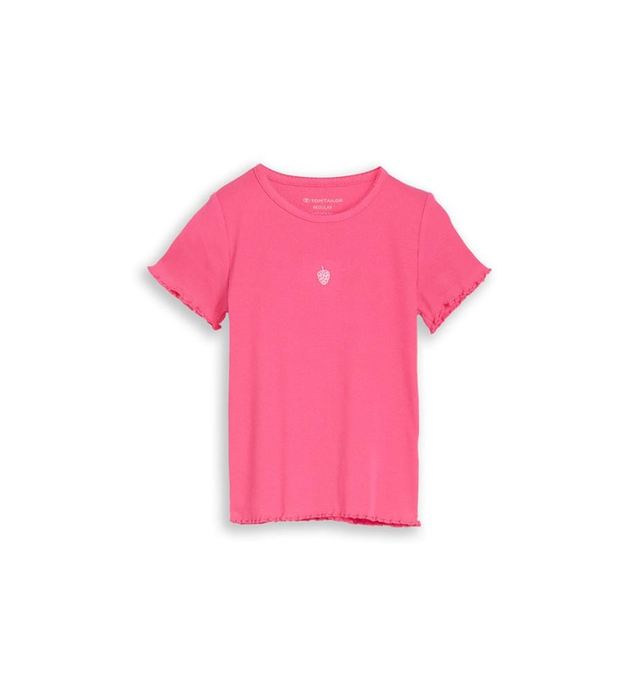 Besticktes T-Shirt - Hellrosa
