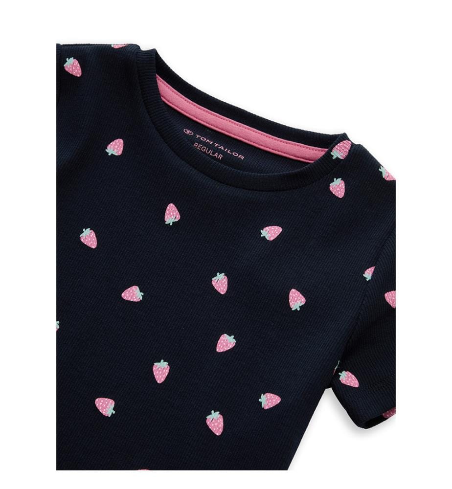 T-shirt motif fraise - Imprimé petites fraises