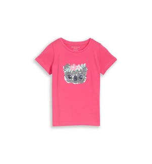 T-Shirt mit Wendepailletten - Hellrosa