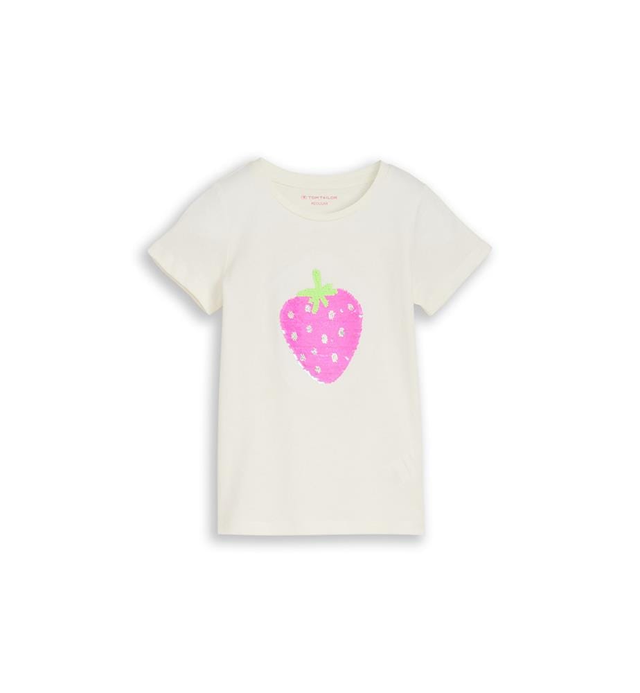 T-shirt à sequins réversibles - Blanc cassé