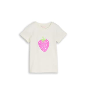 T-Shirt mit Wendepailletten - Off-White