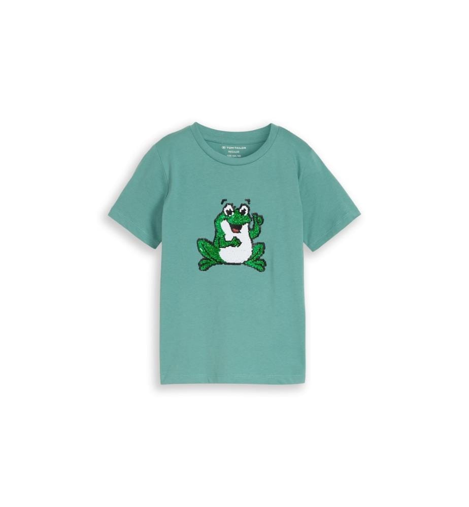 Reversible Sequins T-Shirt - Grün