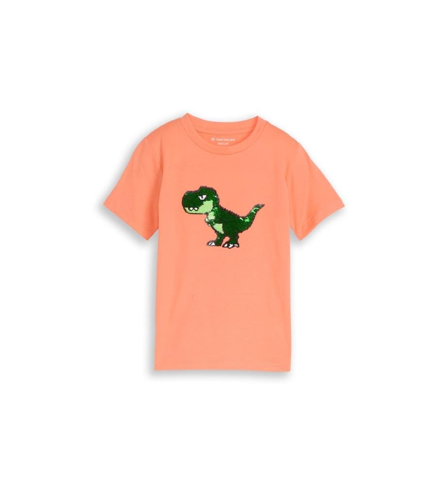 Reversible Sequins T-Shirt - Orange