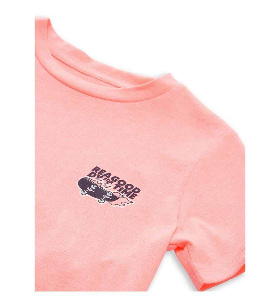 T-Shirt mit Fotodruck - Weiches Neonpink