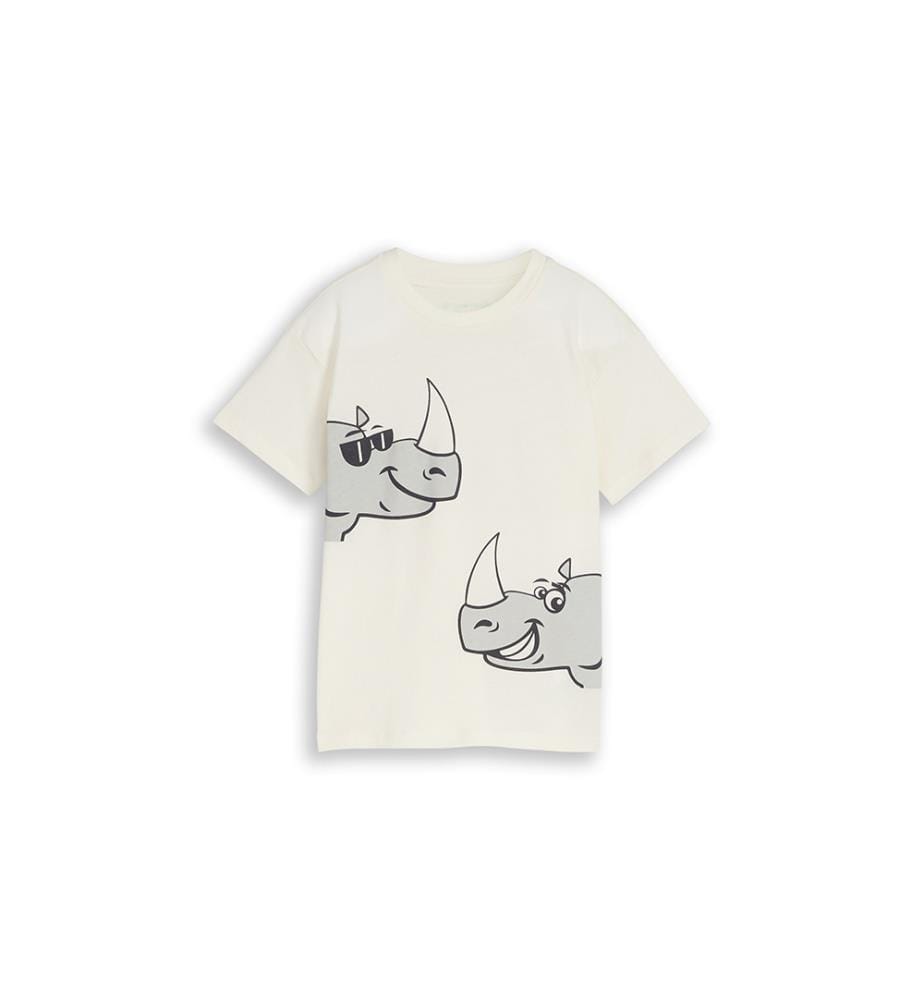T-shirt oversize imprimé dos - Blanc cassé