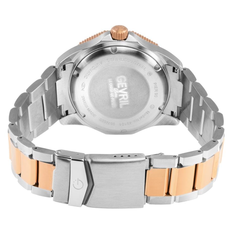 Pier 90 Automatikuhr, Schweiz, 42 mm – Braun & Roségold","detected_source_language":"FR