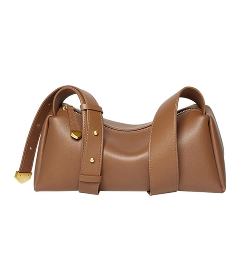 Sac à Bandoulière Baguette en Cuir - Marron