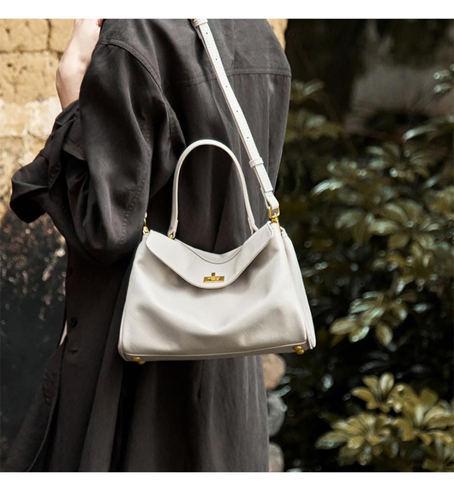 Cloud Ledertasche - Elfenbein