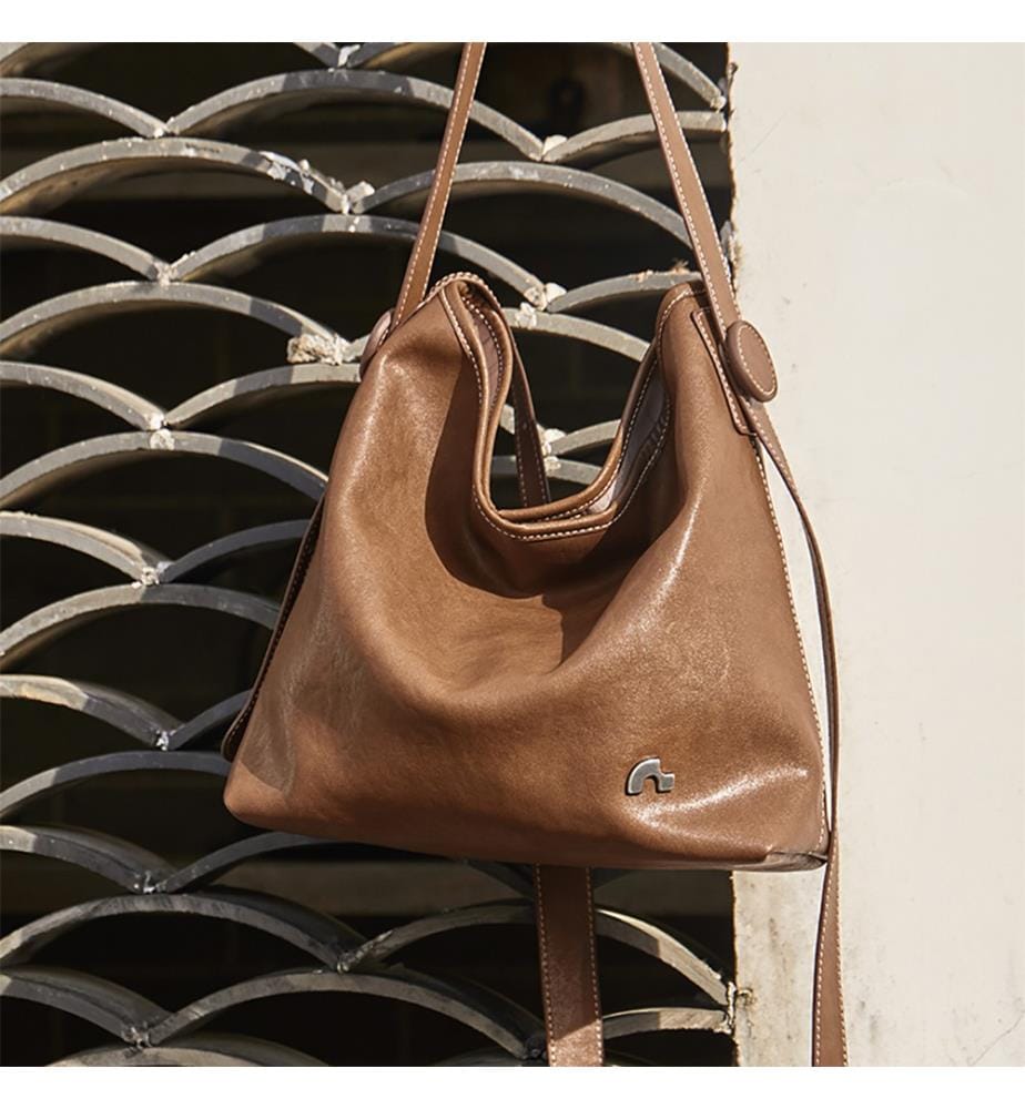 Vintage-Ledertasche - Braun