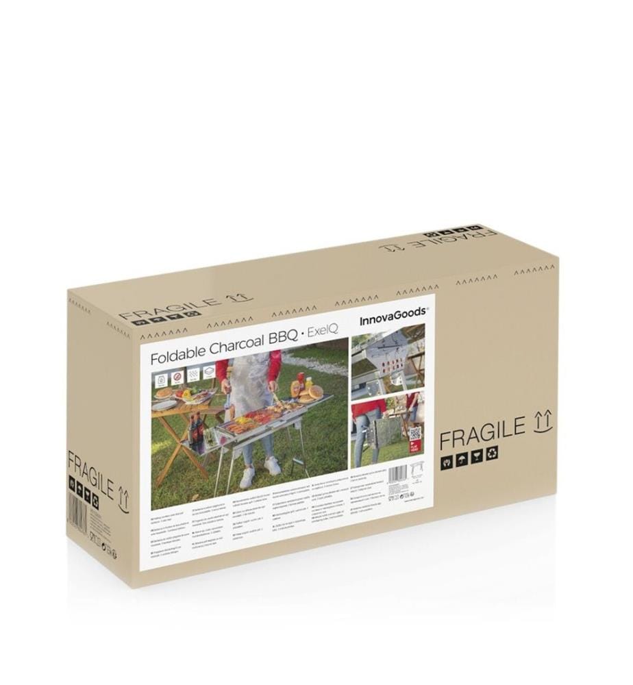 Zusammenklappbarer Holzkohlegrill aus Edelstahl ExelQ