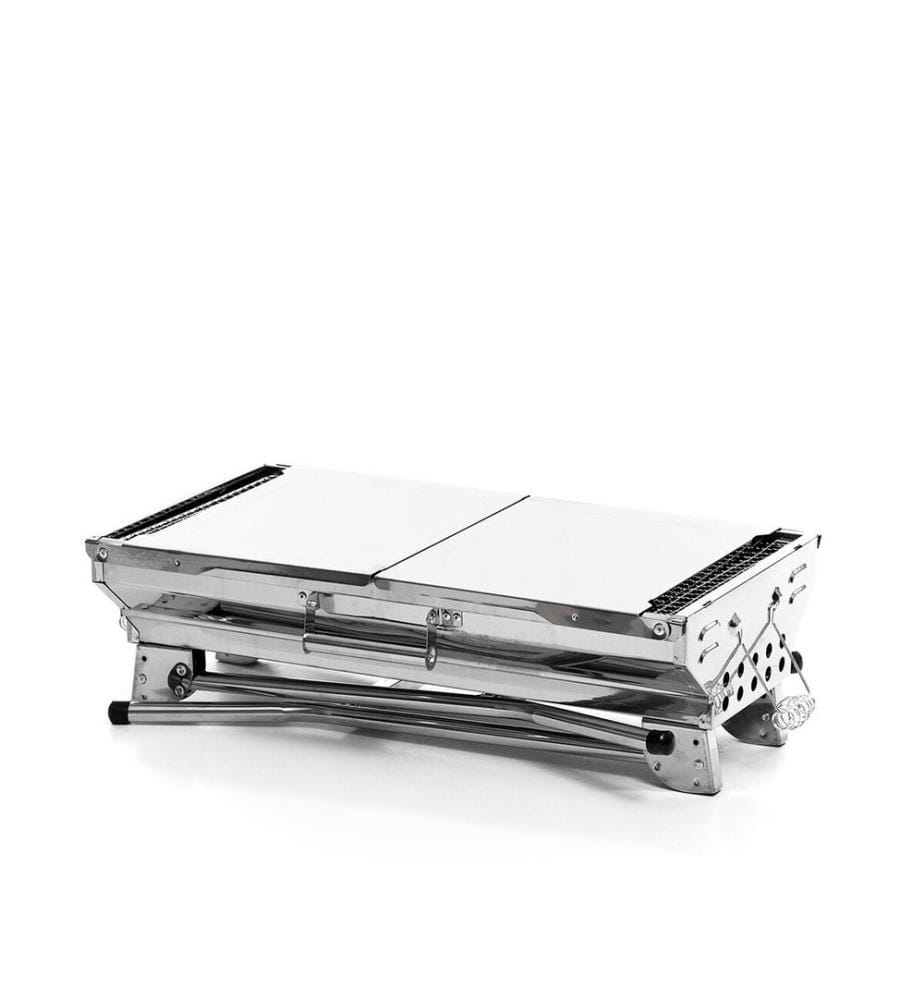 Zusammenklappbarer Holzkohlegrill aus Edelstahl ExelQ
