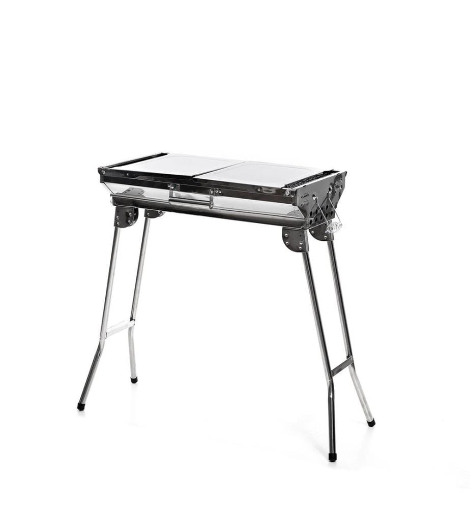 Zusammenklappbarer Holzkohlegrill aus Edelstahl ExelQ
