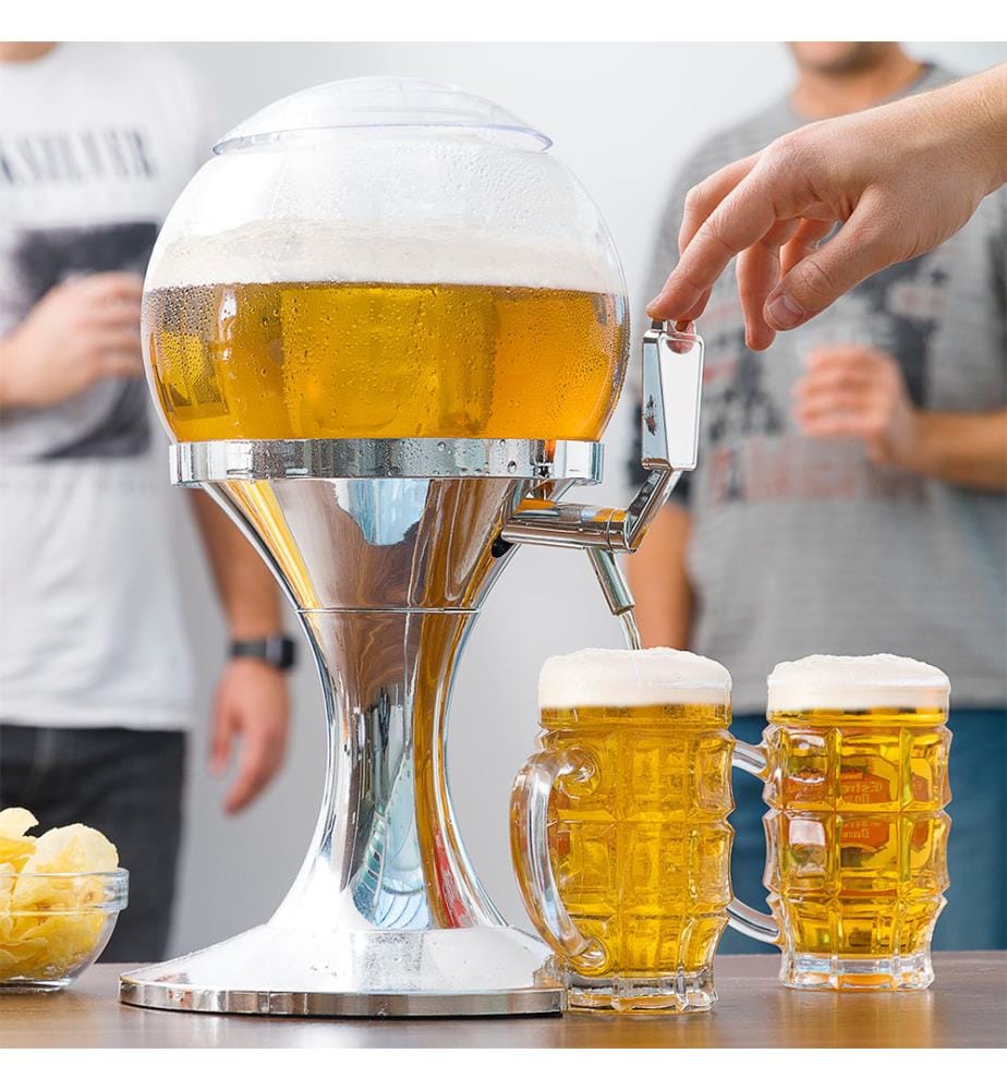 Kugel-Bierkühlspender - Grau und transparent
