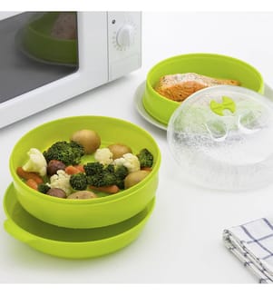 Fresh Microwave Double Steamer - Grün
