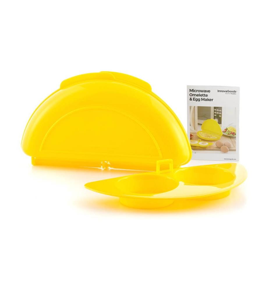 Appareil à omelette et à oeufs pour micro-ondes - Jaune