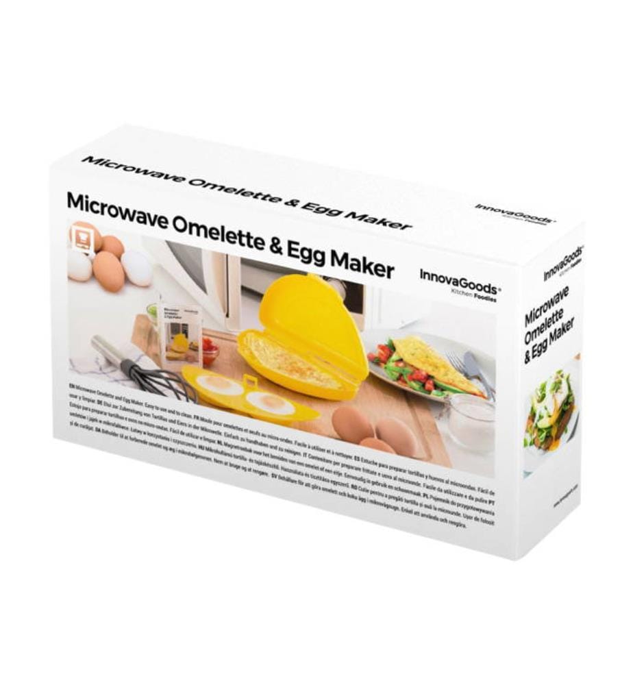 Appareil à omelette et à oeufs pour micro-ondes - Jaune