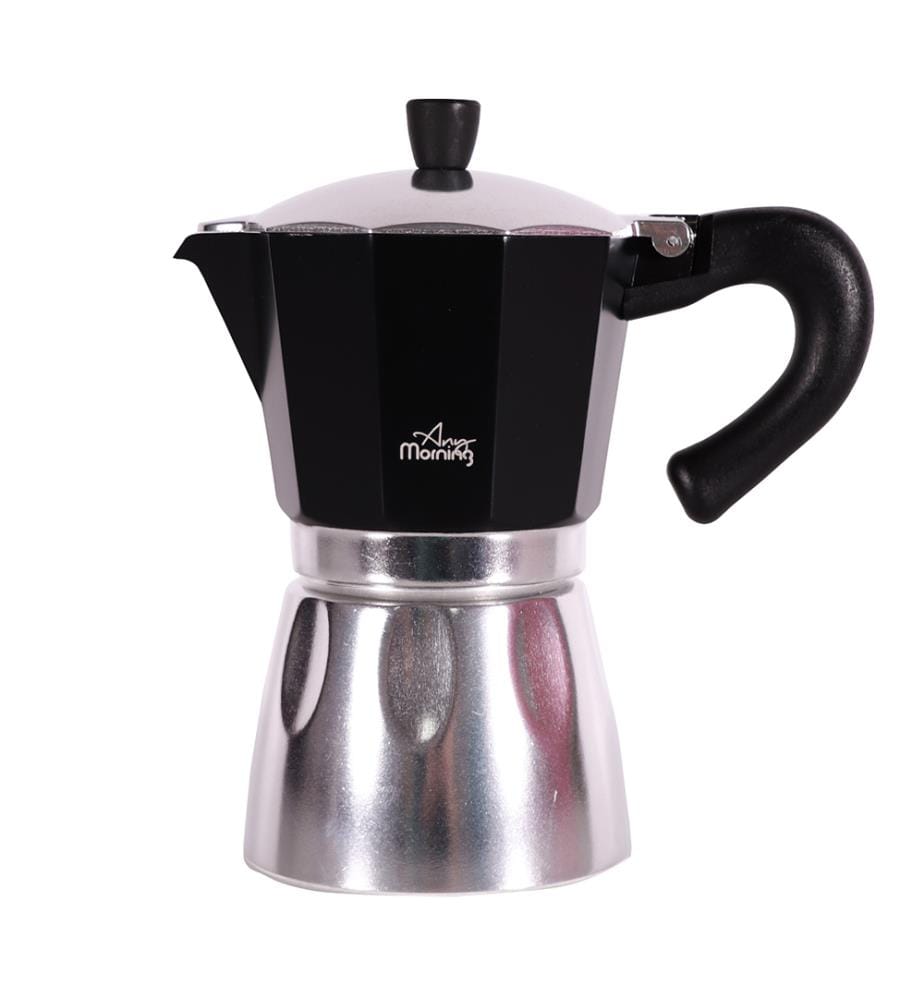 Mokka-Kaffeekanne aus Aluminium Schwarz - 240 ml