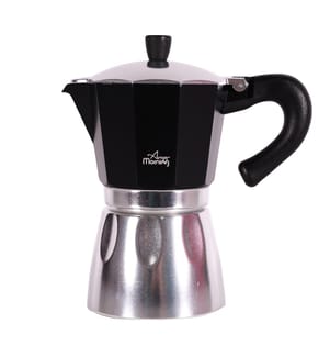 Mokka-Kaffeekanne aus Aluminium Schwarz - 240 ml