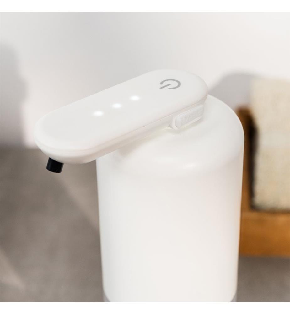 Dispenser automatico di sapone schiumogeno ricaricabile Bitefom - Bianco e trasparente