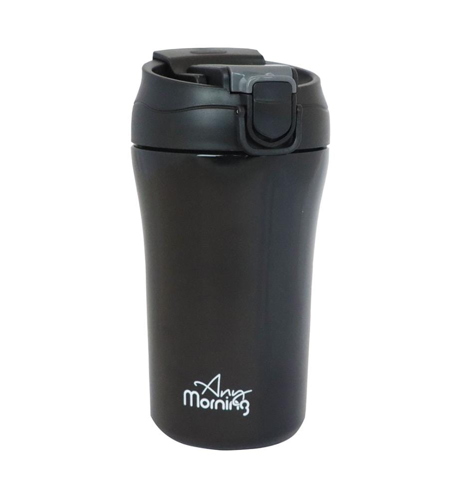 Tasse de voyage à deux bouches noire - 400 ml
