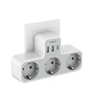 Steckdosenleiste mit 3 Steckdosen TS-323-C - Weiss