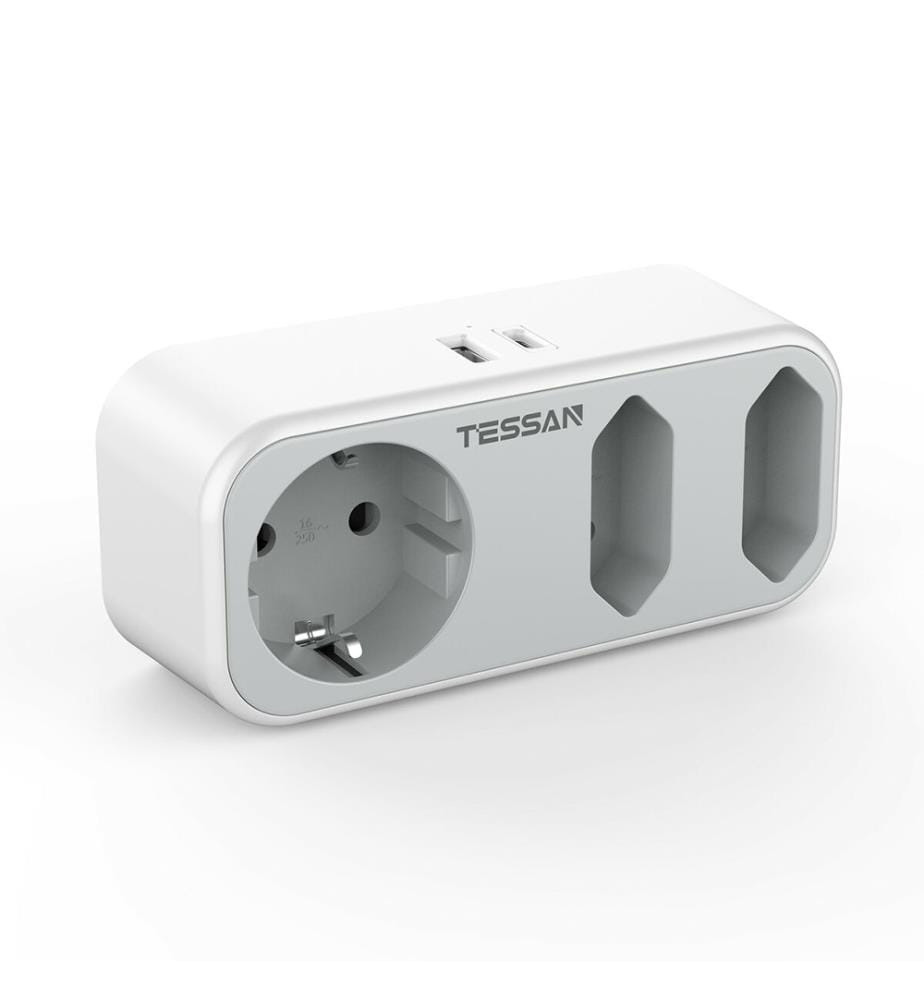 Steckdosenleiste TS-324-C 12,5 × 4 × 5,47 cm - Weiss