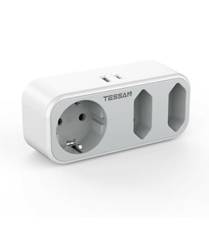 Steckdosenleiste TS-324-C 12,5 × 4 × 5,47 cm - Weiss