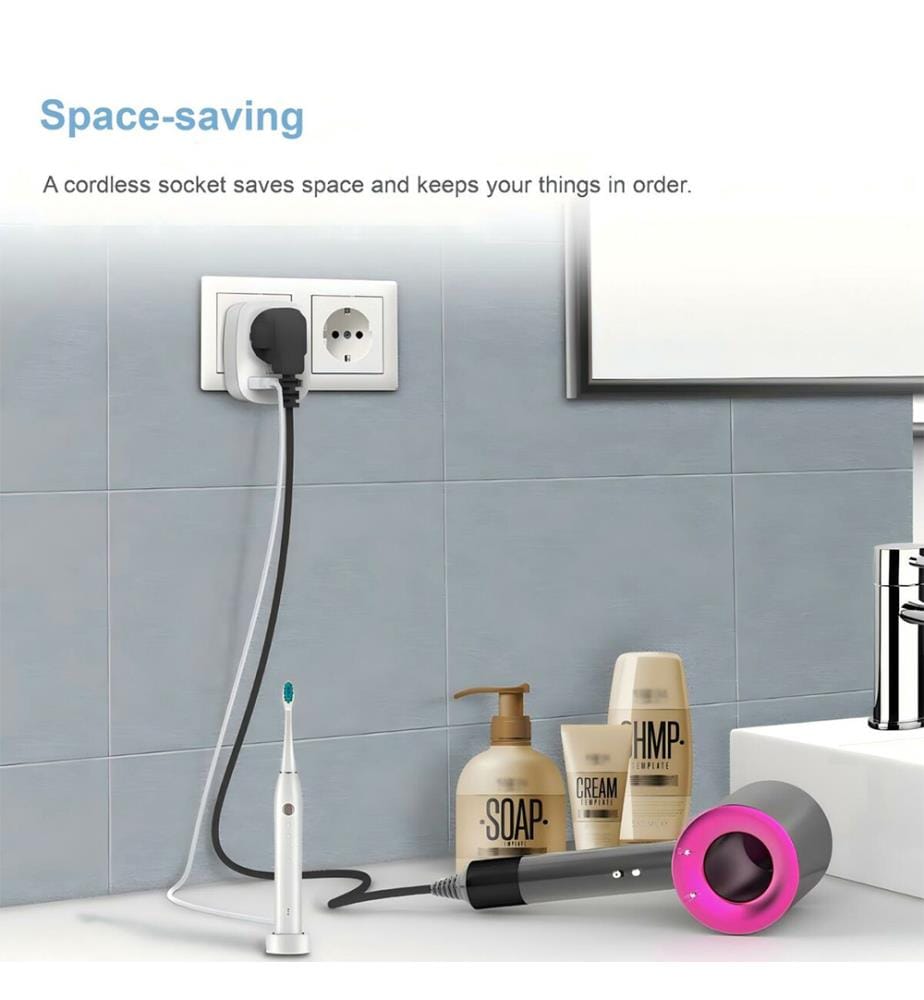 Wandsteckdose mit 2 USB-Anschlüssen TS-611-DE - Weiss