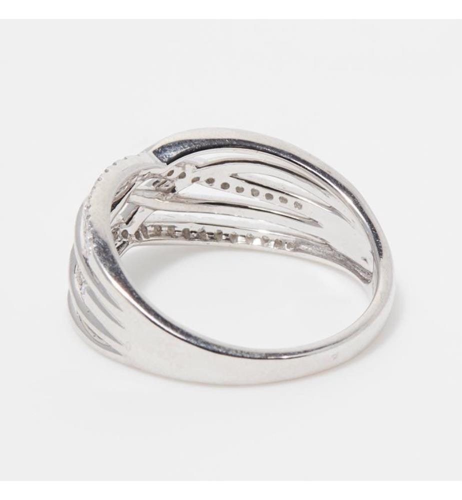 Bague Dédale de diamants - Or Blanc 375/1000