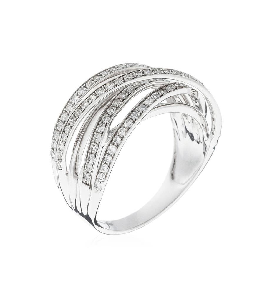 Bague Entrelacs Divins - Or Blanc 375/1000