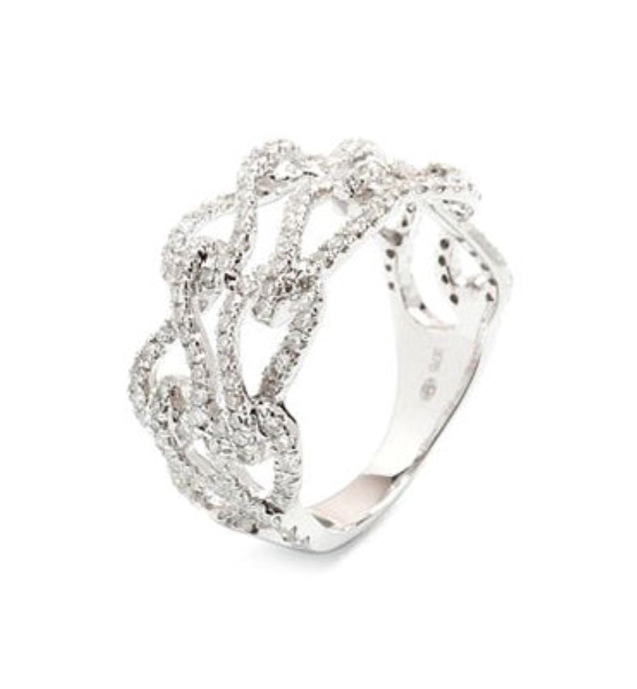 Bague Multiboucles - Or Blanc 375/1000